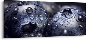 Vízcseppekkel ellátott gyümölcs képe (120x50 cm)