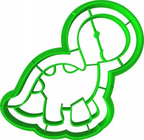 Foremka Lyukasztó Mézeskalács kiszúró Dinoszaurusz Brontosaurus 8,5cm