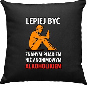 Párna Híres részeg humorral, fekete