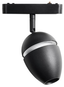 Modern fekete spotlámpa 1 fázisú sínrendszerhez, LED-del - Magnetic Eggy