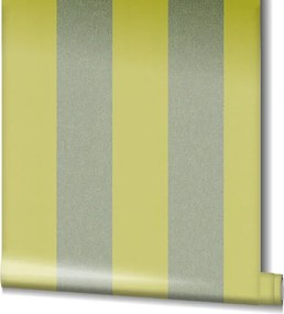 Tapéta Zöld-ezüst Csíkos Vinil Tapéta