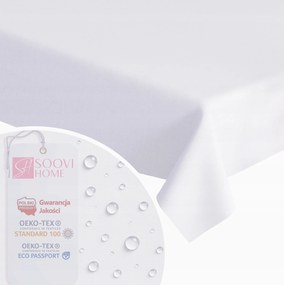 Abrosz fehér karácsonyi asztalra 140x200cm Foltálló Matt Vastag Sima