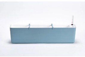 Plastia Berberis 80 önöntöző virágláda, szürkés- kék + fehér, 80 cm