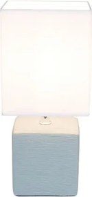 Globo 21676 Asztali lámpa kerámia szürke, textil fehér, LxBxH:130x110x290, exkl. 1xE14 40W 230V