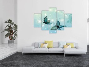 Kép - kék pillangók (150x105 cm)