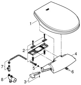 GROHE 39648SH0 - BAU CERAMIC kézi bidéülőke, DuroWhite (tartós fehér)
