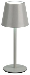 Szürke LED asztali lámpa fém búrával (magasság 21 cm) Diaz – Trio