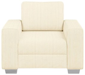 krémszínű kordbársony szövet kanapéfotel 60 cm