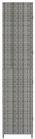 szürke polyrattan kerti tárolószekrény 59 x 40 x 180 cm