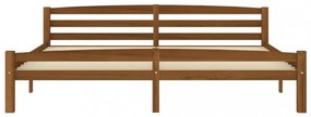 mézbarna tömör fenyőfa ágykeret matrac nélkül 180 x 200 cm