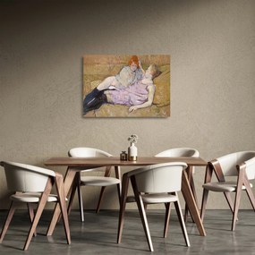 Üveg kép - Henri de Toulouse-Lautrec, The Sofa, reprodukciók (70x50 cm)
