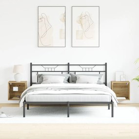 lebegő polc 2 db Kézműves tölgy 40x28.5x40 cm Szerelt fa