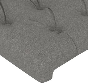 sötétszürke szövet fejtámla 90x7x118/128 cm