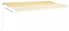 sárga és fehér kézi napellenző 600 x 350 cm
