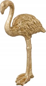Flamingó Figura arany színű műgyanta