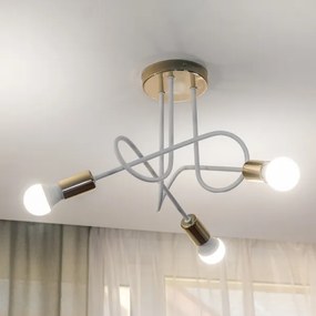 Ráépíthető csillár OXFORD 3xE27/15W/230V arany/fehér