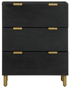 2db fekete szerelt fa tálalóasztal 60 x 33 x 75 cm