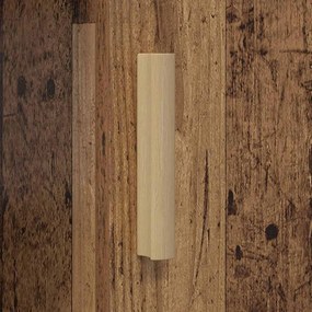 vidaXL Asztal polcokkal tárolóval Öreg fa 140 x 50 x 75 cm Faanyag