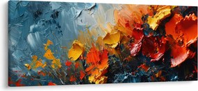 Kép - Virágok absztrakt festménye III. (120x50 cm)