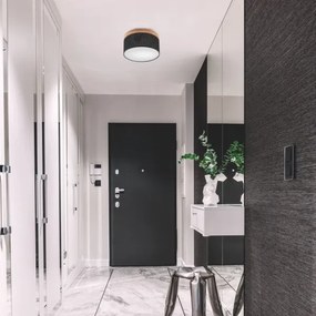 Brilagi - LED mennyezeti lámpa BELLADONNA 1xE27/15W/230V, 30 cm, fekete/dub