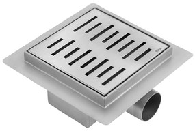 Zuhanylefolyó REA LINE 150x150 Nickel Brush