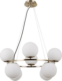 ITALUX PND-33453-4-4-ABR LAROSA Modern Függesztett Lámpa Antik Bronz, Átlátszó E27 IP20