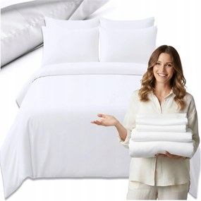 Ágyneműhuzat Fehér 160x200 Pamut 70x80 Kényelmes Puha Tartós 165g