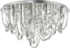 DAR LIGHTING ROX4850 ROWENNE Kristály Mennyezeti Lámpa Csiszolt Króm G9 IP20