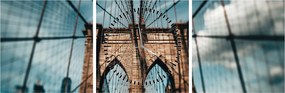 Kép - Brooklyn Bridge (órával) (90x30 cm)