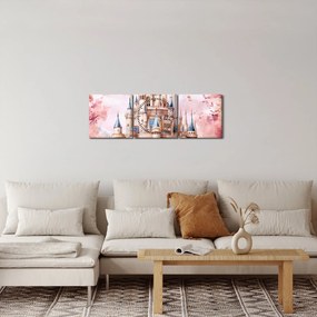 Kép - Tündérmese kastély (órával) (90x30 cm)