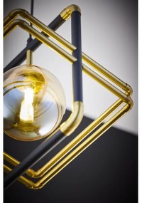 Jupiter 2025 - Csillár zsinóron FIORI 1xG9/10W/230V fekete/arany/bézs