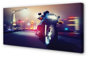 Canvas képek Motorkerékpár város ég 100x50 cm