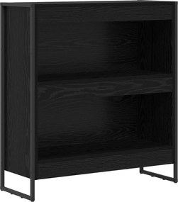 vidaXL Könyvespolc Fekete tölgy 80 x 30 x 155 cm Faanyag
