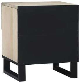 Éjjeliszekrény fiókkal 2 pcs Fehér és fekete 40 x 33 x 46 cm