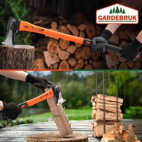 TOMS fejsze és hasító készlet, 2 db, fekete/narancs Gardebruk