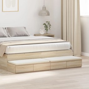 Éjjeli Asztal Sonoma tölgy Mérnöki faforgács 150 x 36,5 x 16,5 cm