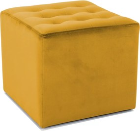 Mustárszínű LORI VELVET puff