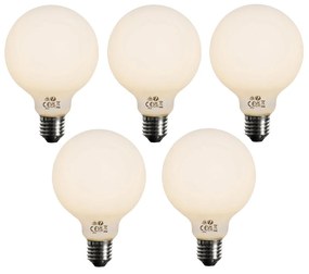 5 db-os E27 3 lépésben szabályozható LED opál G95 izzók 4W 450 lm 2700K