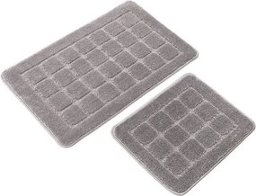 Szürke fürdőszobai kilépő szett 2 db-os 50x80 cm Kareli – Foutastic