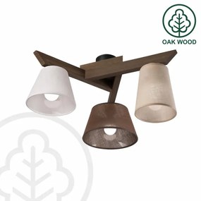 Brilagi - LED mennyezeti lámpa ANTHONY 3xE14/40W/230V tölgy-dió