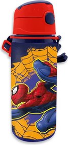 Pókember Web-Slinger alumínium szívószálas kulacs akasztóval 600 ml