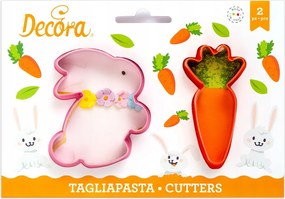 Decora sårgarépa és nyuszi forma 2 db