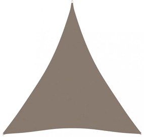 tópszínű háromszögű oxford-szövet napvitorla 3,6 x 3,6 x 3,6 m