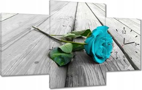 Órák 100x60 Kék rózsa a deszkákon