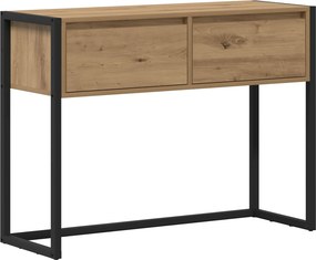 vidaXL Végasztal fiókkal Művészi tölgy 100 x 36 x 75 cm Faanyag