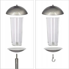 Madáretető állványon, ezüst Gr96