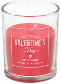 Valentin napi gyertya üvegben