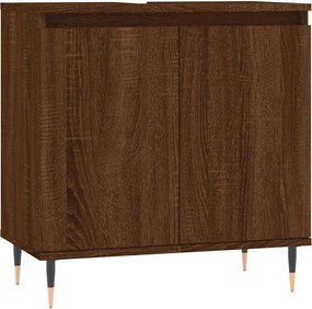 vidaXL barna tölgyszínű szerelt fa fürdőszobaszekrény 58x33x60 cm