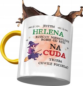 Sárga Bögre Helena Barátnő Feleség Ajándék Nyomtatott Fotóval