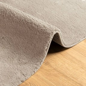 HUARTE homokszínű rövid szálú puha és mosható szőnyeg 80x250 cm